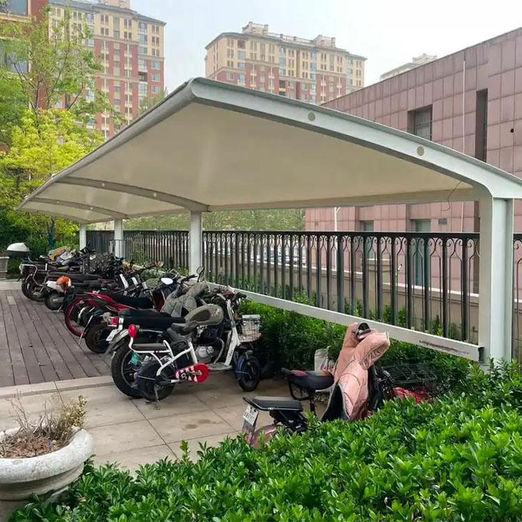 额尔古纳市膜结构电动车棚